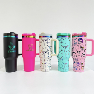 Nouveau RTS 40oz arc-en-ciel sous les couleurs mélangées étanche 40oz gobelets enduits de poudre d'eau en acier inoxydable pour la gravure au laser - Product Image 6