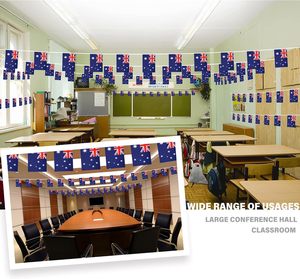 Drapeau de l'Australie en guirlande, mini-drapeaux australiens, bannière à double face, pliable, en polyester, drapeaux nationaux - Product Image 2