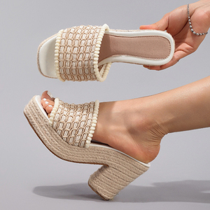 Nouvelles plateformes pour femmes à bout ouvert, sexy, talons épais pour l'été - Product Image 2