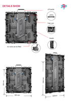 TOPLED Magic Cube Double Face Pliable Magnétique P3 Écran Haute Résolution Anglais Films Sexy Complet en Affichage LED