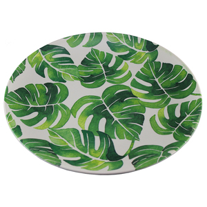 Impresión de hoja de <span class=keywords><strong>palma</strong></span> 8-10,5 pulgadas de melamina de la placa de la cena de servicio de alimentos platos - Product Image 4