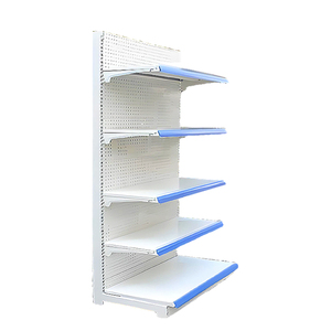 Étagère de présentation métallique pour supermarché RH-DR01N, gondole double niveau autoportante pour magasin, 410 x 220 x 220 mm - Product Image 6