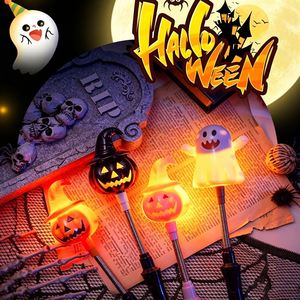 Halloween Glow Shake Wand LED <b>Light</b> up <b>Pumpkin</b> Ghost Spring Handheld Stick Kids Party Cosplay Costume Favor Decoration Prop - Product Image 4