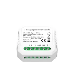 1/2/3 Gang Tuya Zigbee 3.0 Smart Light Switch Relay Module No Neutral Wireless Support Alexa Google Home