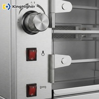 Rôtissoire à poulet au gaz commerciale de comptoir en acier inoxydable, machine à rôtir automatique pour restaurant