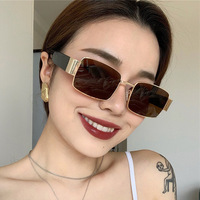 Thời Trang Vui Khung Kim Loại Tùy Chỉnh Logo Kính Mắt Retro Shades Vuông Sunglasses Kính Đường Phố Cho Nam Giới Và Phụ Nữ