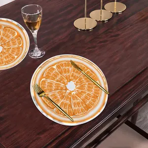 Ausgefallene kreative orange Form unregelmäßige Roségold Kinder PVC Tischs ets