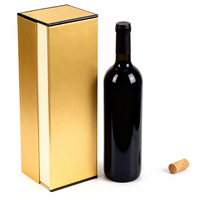 Boîte cadeau de luxe haut de gamme pour bouteille de vin avec insert en mousse, emballage personnalisé pour vin unique, boîte avec laminage mat