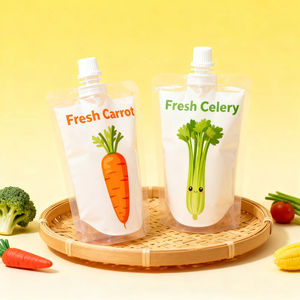 Bolsa de Plástico PE Portátil Personalizada a Prueba de Humedad con Boquilla y Impresión por Grabado para Envasado de Alimentos para Bebés, Alimentos para Mascotas y Líquidos - Product Image 3