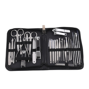 30PCS Manicure <b>Pedicure</b> <b>Tool</b> Set Stainless Steel Nail Clipper Kit With Pink Travel Case Cuticle Care <b>Tools</b> - Product Image 6