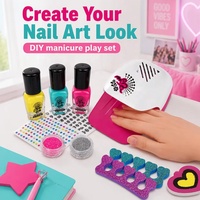 Séchoir à ongles électrique, kit d'onglerie en plastique, ensemble de peinture et de beauté pour nail art DIY, mini kit de manucure, jouets de maquillage pour enfants, vente en gros