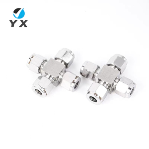 Raccord croisé à 4 voies en <span class=keywords><strong>acier</strong></span> <span class=keywords><strong>inoxydable</strong></span> à surface lisse pour systèmes de <span class=keywords><strong>tuyauterie</strong></span> industrielle basse pression - Product Image 4