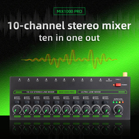 Préamplificateur de microphone 10 canaux BHA MIX1000-PRO avec contrôle de gain indépendant, montable en rack, pour scène