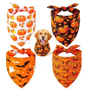 Halloween Con Chó Bandana Pet Khăn Khăn Tay Yếm Pet Dog Nguồn Cung Cấp Tùy Chỉnh Vật Nuôi Bandana