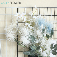 Fleurs artificielles floquantes de mer, 1 pièce, décoration de noël, vente en gros