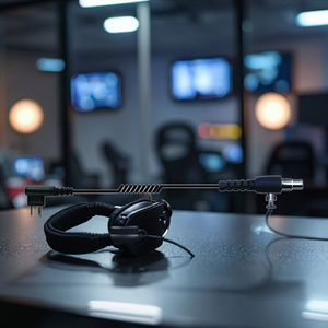 Walkie Talkie de mano bidireccional y auriculares de <span class=keywords><strong>radio</strong></span> Material de PU duradero con cable de bobina XLR de 5 pines Accesorio para auriculares - Product Image 4