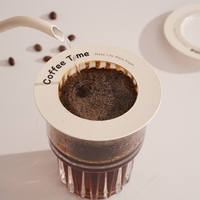 Filtre à café jetable personnalisé en forme de soucoupe, écologique, de qualité alimentaire, pour une tasse individuelle