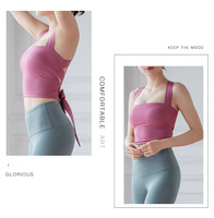 Soutien-gorge de sport réversible, écologique, léger, respirant et sans coutures pour femme, idéal pour le yoga et le fitness, avec bretelles très élastiques