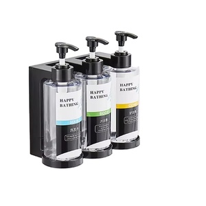 Tre distributori di sapone a mano a muro in plastica <span class=keywords><strong>porta</strong></span> bottiglie per <span class=keywords><strong>doccia</strong></span> - Product Image 1