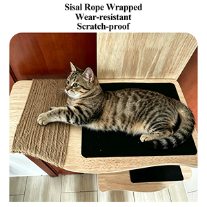 Árbol para Gatos Montado en la Puerta, Ahorra Espacio, Madera E0, Torre para Gatos <span class=keywords><strong>de</strong></span> Varios Niveles con Poste Rascador <span class=keywords><strong>de</strong></span> Sisal Natural para Apartamentos Pequeños - Product Image 6