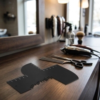 Kit professionnel de coiffure pour hommes : outils de façonnage de barbe, gabarit de coupe de cheveux, pochoir de barbier, peigne de toilettage pour la coupe et le coiffage des cheveux