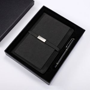 Smart Manufacturer Wholesale A5 PU Leather Business Multi-function Notebook with Locker Pen Office Gift Set Customized Notebook - Product Image 5