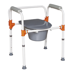 Silla de ruedas con asiento elevable y asa hueca, soporte lumbar y respaldo, ayuda para la movilidad, para cuidado en el dormitorio - Product Image 5