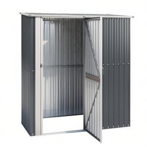 Casetta da Giardino in Acciaio Zincato Antracite 71.1x38.2x82.5 in Stile Industriale per Stoccaggio Esterno - Product Image 1