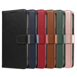 For iPhone 15 Pro Flip Leather 3 Car Slot Magnetic Phone Case, Shockproof PU Leather Wallet Phone Cover For iPhone 15