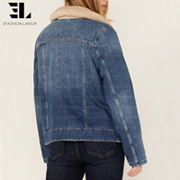 Veste en jean classique pour femme LARSUR, fabriquée sur mesure, réversible, doublée de jacquard, style western, cowgirl, camionneur