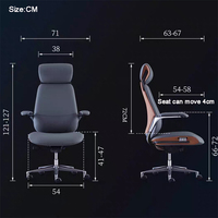 Chaise de bureau ergonomique moderne de style commercial, chaise de direction de niveau exécutif, confortable et offrant un excellent soutien, dossier haut, en cuir synthétique PU