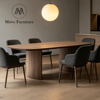 Modernes Wohnzimmer Walnuss Holz Nordisches Möbelstück Rechteckiger Esstisch Esszimmertisch und Stuhl Set für 6-8 Personen Design