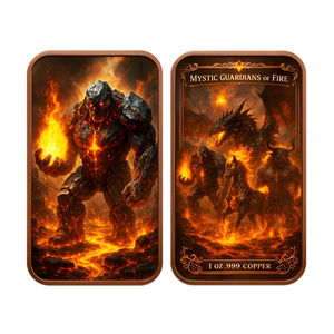 Lingotti di Rame da 1oz .999 Personalizzati con <span class=keywords><strong>Creature</strong></span> Mitologiche di Fuoco da Collezione per Collezionisti - Product Image 2