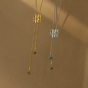 Collar Largo de Acero Inoxidable Antideslustre con Colgante en Forma de Y, Collar de Cadena Deslizante, Regalo para Mujer - Product Image 4