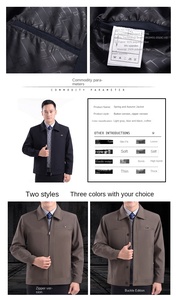 <span class=keywords><strong>Veste</strong></span> slim décontractée à la mode pour hommes pour l'hiver Manteau Abrigo à col montant avec logo sur le devant Tissu en <span class=keywords><strong>toile</strong></span> Hot New Fall Collection - Product Image 3