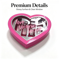 Boîte cadeau en carton rigide écologique personnalisée avec fenêtre transparente, emballage de luxe pour parfum, pour les cadeaux de la Saint-Valentin (personnalisé)
