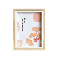 Cadre photo créatif minimaliste en bois MDF avec verre acrylique, fixation murale, tailles 6x8/8x10/A4 pour œuvres d'art, calligraphie, peintures