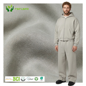 Custom Winter Sustainable Oversized Plus Size Printed Sweatsuit 100% Organic Cotton Baggy Zip <b>Hoodie</b> Sets Tracksuit Air Layer - Product Image 1