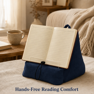Book Pillow Reading <strong>Cushion</strong> for <strong>Tablet</strong> E Reader Multi Angle Holder With Zipper Pocket Custom Logo Design - Product Image 4