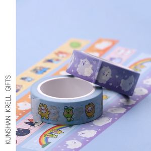 Ruban Washi Personnalisé Extra Long avec Logo Imprimé Dessin Animé Mignon pour Cadeaux et Décoration - Product Image 4
