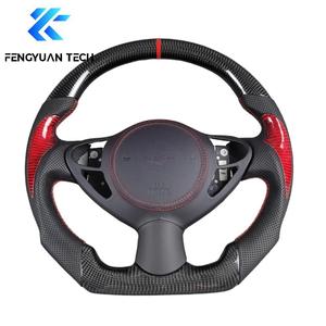 Volante Deportivo de Fibra de Carbono Forjado con Luces LED para Nissan 370z 350z z1 Tiida V3 <span class=keywords><strong>Gtr</strong></span> R35 Rays Varis Patrol Y62 Y61 Navara Maxima Altima - Product Image 1