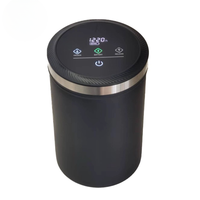 Bocal de conservation en verre hermétique automatique rechargeable pour grains de café, 1,6 L, avec capteur de re-pompage intelligent, aspiration 33 kPa