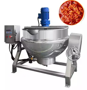Controlla automaticamente la velocità di miscelazione della salsa di peperoncino al caramello farina di manioca industriale grande miscelatore di cottura con agitazione
