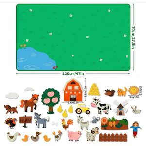 Libro de Actividades Sensoriales Montessori para Educación Temprana, Autismo, Animales de Granja, Pegatinas, Manualidades, Tablero de Actividades 3D de Fieltro, Kit de Juguetes para Edades de 25 a 36 Meses - Product Image 6