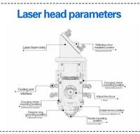 Tête de découpe laser à mise au point automatique pour la découpe laser CO2 de métaux et non-métaux 300W 600W, accessoires pour machine de gravure et de découpe laser