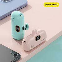 Mini batterie externe au lithium 5000 mAh haute capacité Type-C pour une charge rapide du téléphone, portable pour l'extérieur, sortie de puissance