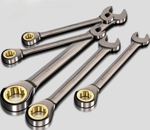 Juego de llaves de carraca de doble uso de 12 piezas-Kit de herramientas mecánicas profesionales con alto par y funciones de llave ajustable - Product Image 3