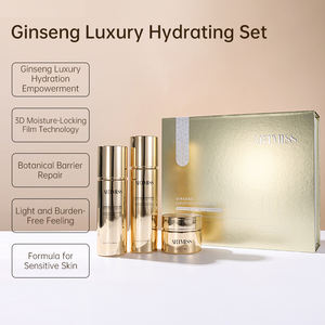 Ensemble <span class=keywords><strong>trio</strong></span> anti-âge en gros, crème à l'acide hyaluronique doré et sérum au ginseng, hydratant pour le visage, soin de nuit - Product Image 3