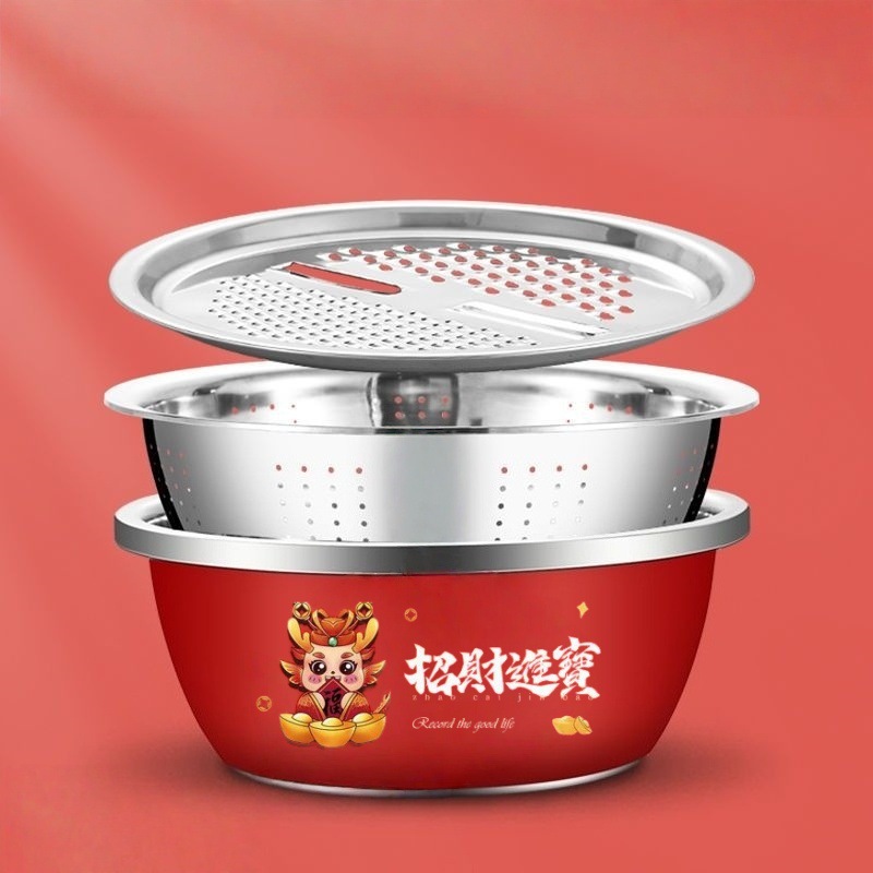 Rallador escurridor de ollas macizo de 30 cm