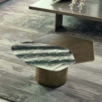 Table basse personnalisée en métal doré, acier inoxydable, moderne, faite à la main, écologique, durable, multifonctionnelle, luxe, salon